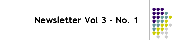 Newsletter Vol 3 - No. 1